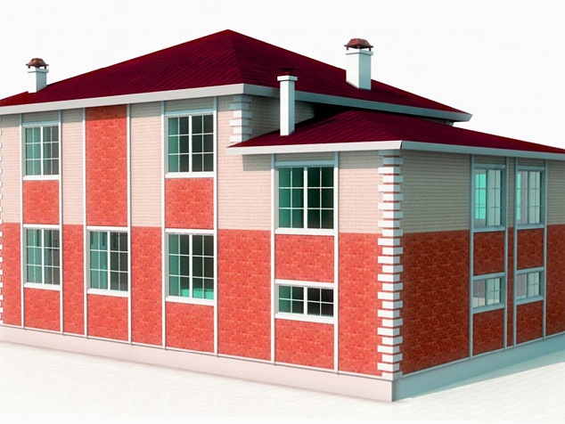 Готовый проект двухэтажного дома из блоков с мансардой, вторым светом, гаражом, цоколем и балконом 162 м2 - Майами