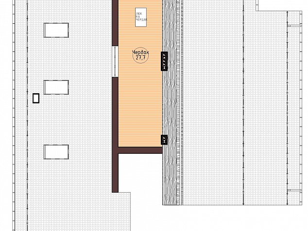 Готовый проект одноэтажного дома из теплобетона со вторым светом, крыльцом, мансардой, погребом, и верандой 230 м2 - Оптимум-230