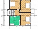 Готовый проект двухэтажного каркасного дома с крыльцом и террасой 179 м2 - Вест-179
