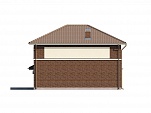 Готовый проект г-образного двухэтажного коттеджа из камня со вторым светом, гаражом, мансардой и крыльцом 260 м2 - Эшби