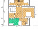 Готовый проект двухэтажного каркасного дома с крыльцом, мансардой, терассой и балконом 183 м2 - Тонга-183
