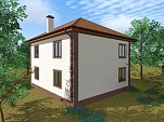 Готовый проект каменного двухэтажного дома со вторым светом, крыльцом, мансардой, погребом, и верандой 205 м2 - Фунт